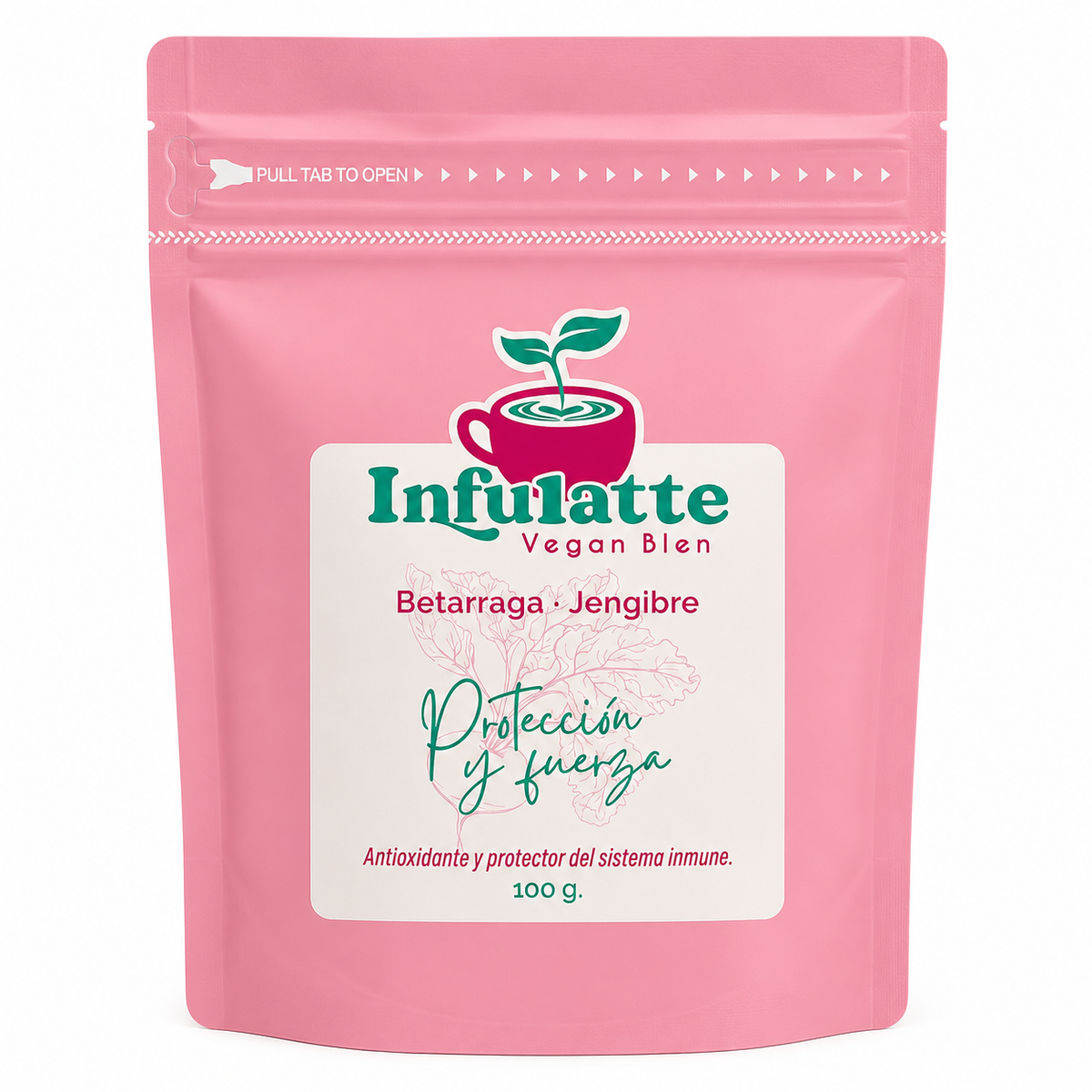 Infulatte Bolsa 100g. Betarraga-Jengibre