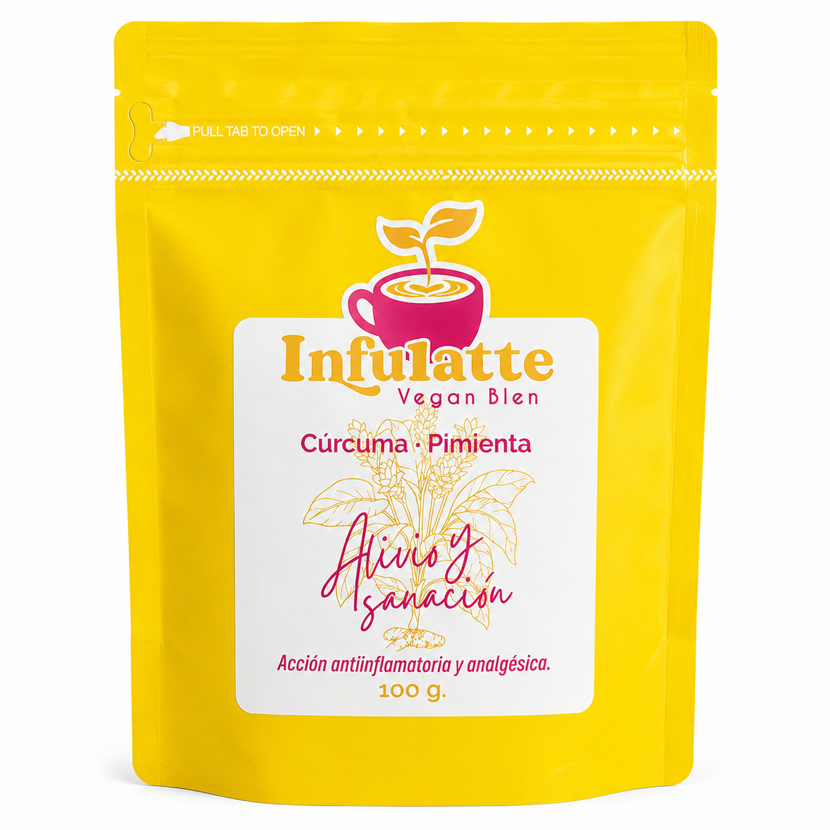 Infulatte Bolsa 100g. Cúrcuma - Pimienta